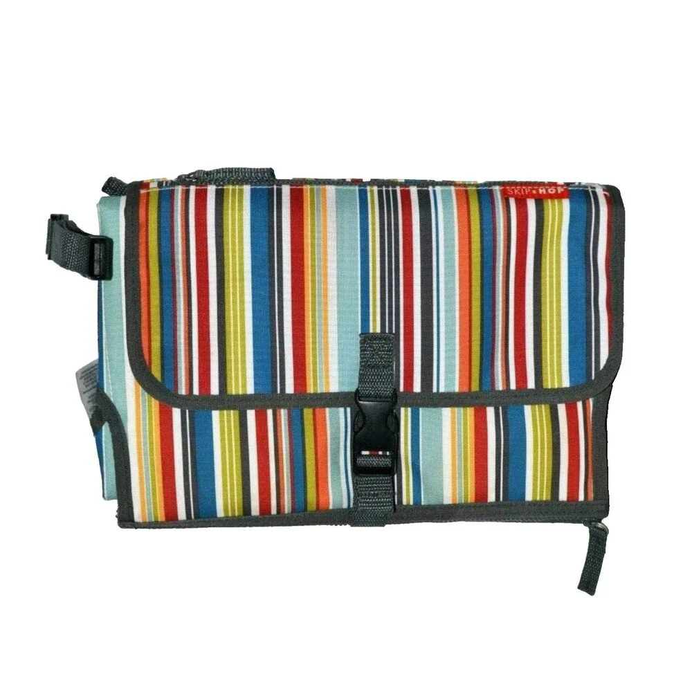 Skip Hop Changing Station Baby Portable Diaper Changing Pad Organizer Striped